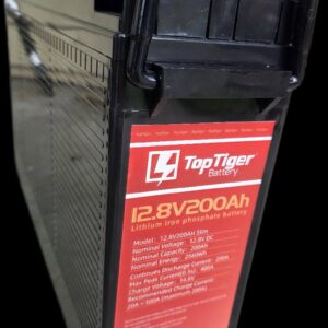 TopTiger 12.8V 200Ah Slim LCD LiFePO4 Battery